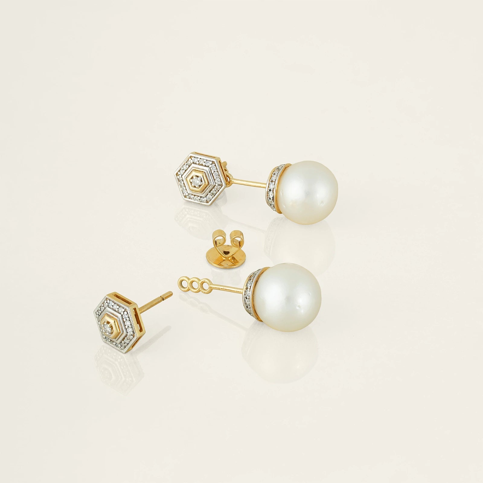 Hexa South Sea Pearl Earrings