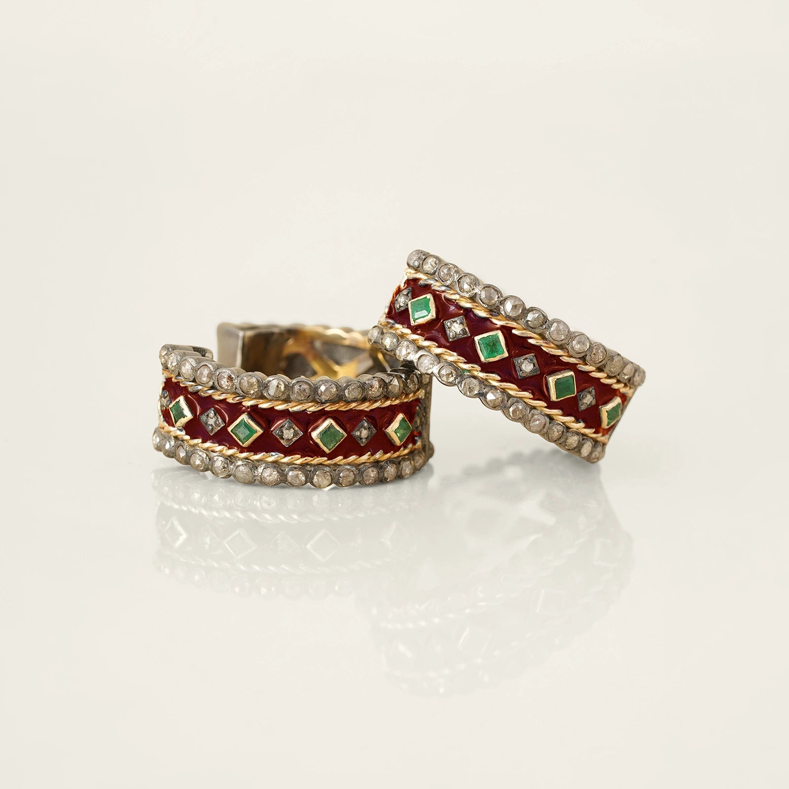 Pavia Crimson Mini Hoops