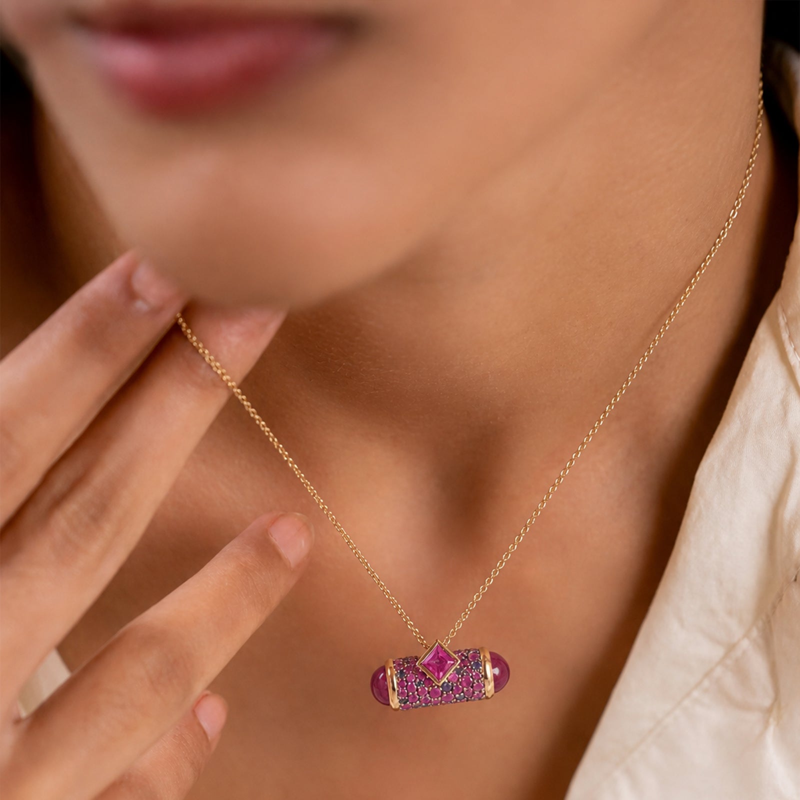 Evra Orchid Pendant Necklace