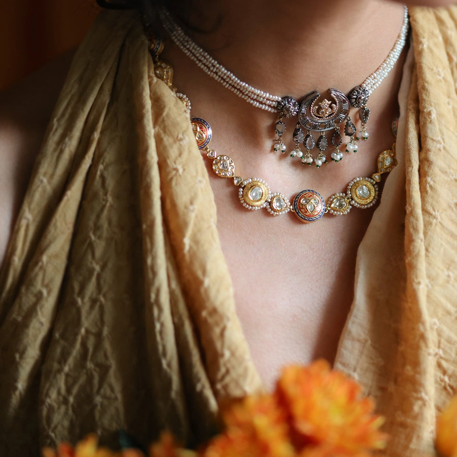 Paru Necklace in Crimson Red