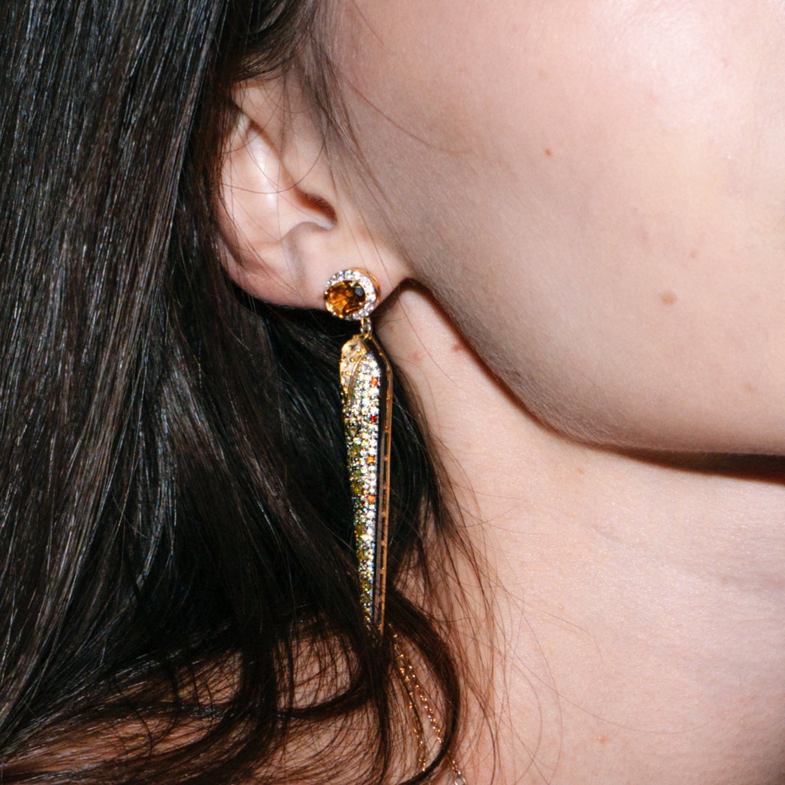 Rosa Yellow Sapphire Earrings