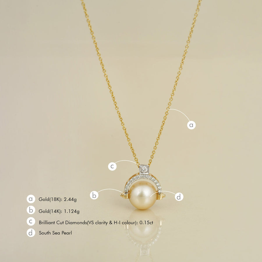 Grace Kelly Snow Pendant Necklace