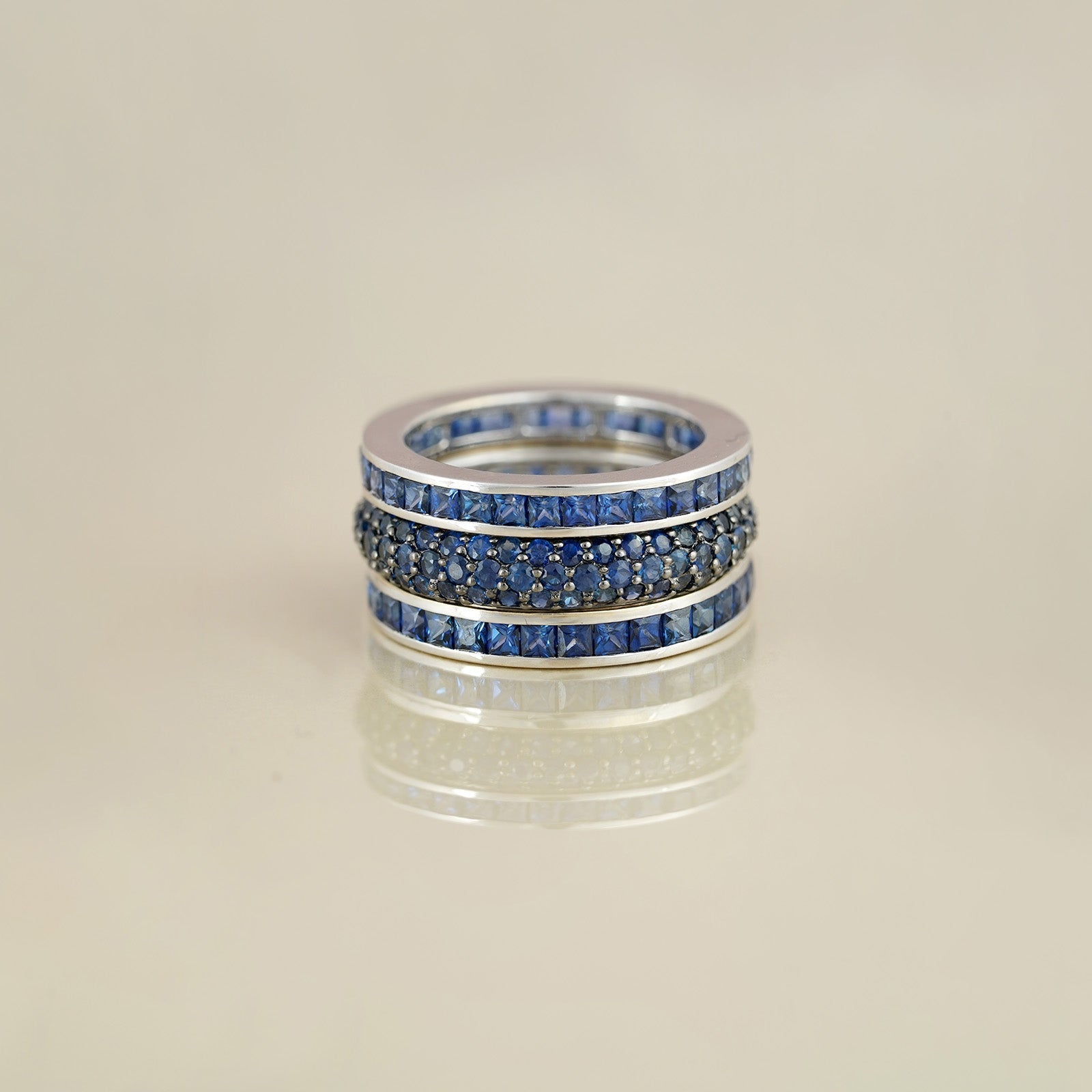 Mila Blue Sapphire Ring Set