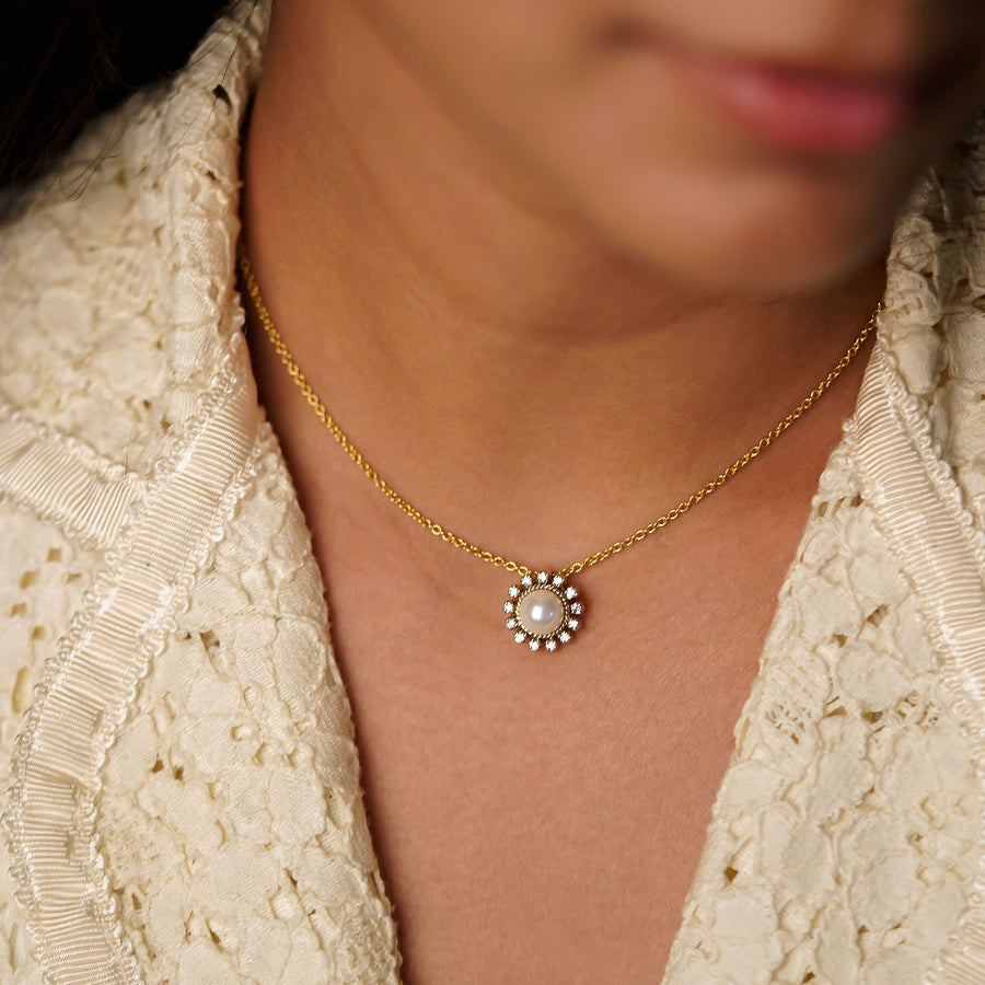 Zoe Snow Pendant Necklace