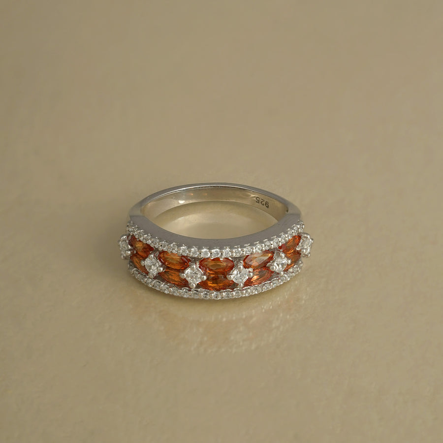 Phoebe Orange Sapphire Ring